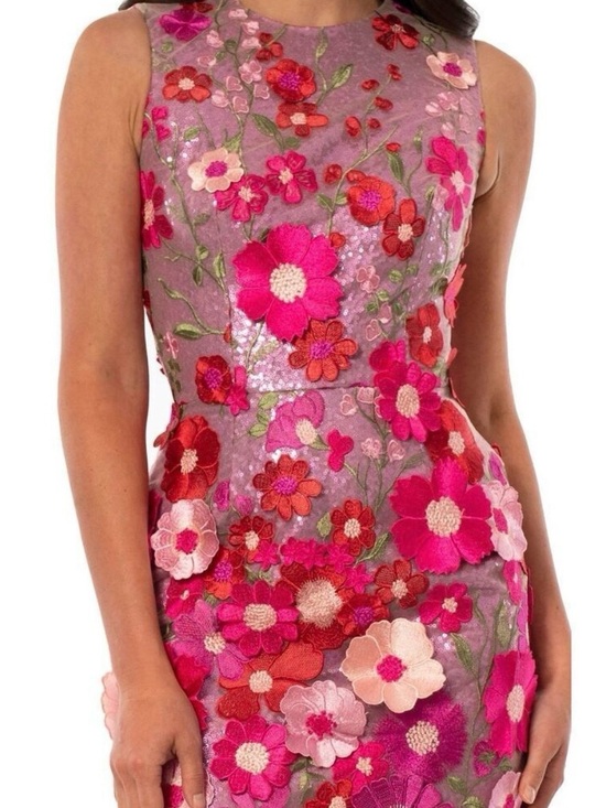 Helsi Dresses & Skirts - Helsi Miranda 3D Floral, sequin Pink Cocktail Dress